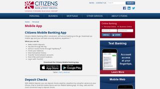 Mobile App | Citizens Bank of West Virginia