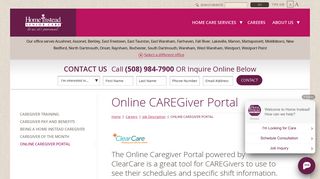 ClearCare Online Caregiver Portal - Home Instead Senior Care