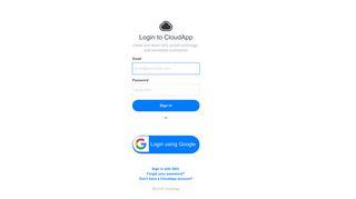 My CloudApp - Sign In