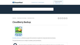 CloudBerry Backup – DreamHost