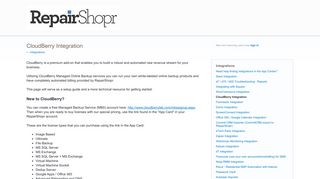 CloudBerry Integration – RepairShopr Help Center