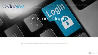 Customer login | Clublinks