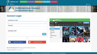 Login to Connect - Collectorz Connect