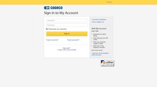 Cogeco: Sign In to My Account - My Account