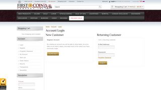 Account Login - First Coin Company, Inc.