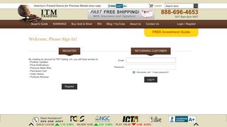 Login. Buy Gold and Silver Gold Coins and Bars Investing - ITM Trading