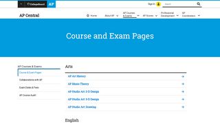 AP Courses and Exams | AP Central – The College Board