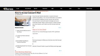 How to Access Comcast E-Mail | Chron.com