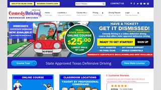 Comedy Driving: $25 - Texas Defensive Driving Online Course