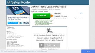 How to Login to the CBN CH7486E - SetupRouter