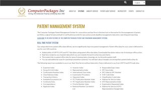 Patent Management System - Computer Packages Inc