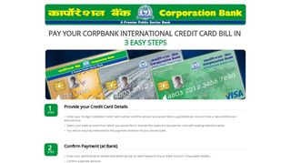 CorpBank International Credit Card - Bill Payment - BillDesk