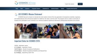 COSMOS UC Irvine – California State Summer School for ...