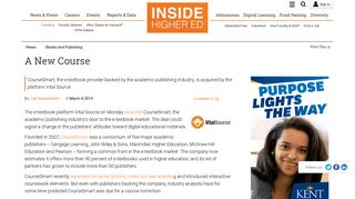CourseSmart, the publishing industry's e-textbook provider, acquired ...