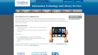 Cox Contour Live TV Available for Free | Information Technology and ...