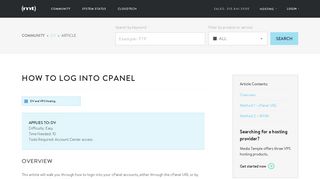 How to log into cPanel - Media Temple
