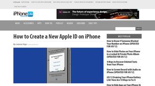 How to Create a New Apple ID on iPhone | iPhoneLife.com