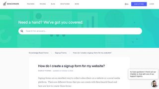 How do I create a sign-up form for my website? - Benchmark Email