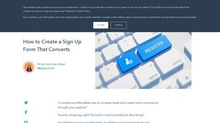 How to Create a Sign Up Form That Converts - HubSpot Blog