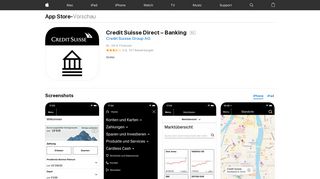 Credit Suisse Direct – Banking im App Store - iTunes - Apple
