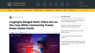 Cryptopia Alleged Hack: Police Are on the Case While Community ...