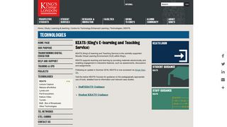 King's College London - KEATS (King's E-learning and Teaching ...