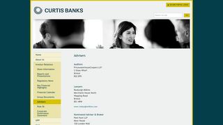 Curtis Banks - Advisers