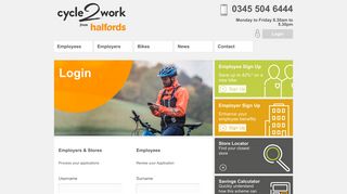 Login - Employers & Employees | Halfords Cycle2Work