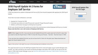 Login | 2018 Employee Self-Service Update - CYMA