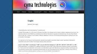 Login – Cyma TechnologiesCyma Technologies