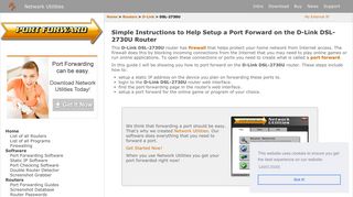 Simple Instructions to Help Setup a Port Forward on the D-Link DSL ...