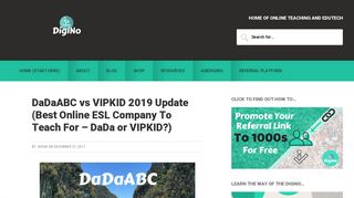 DaDaABC vs VIPKID 2019 Update (Best Online ESL Company To ...