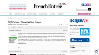 Wifi Partagé - Shared Wifi on Orange - French Entree