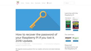 How to recover the password of your Raspberry Pi if you lost it. 2018 ...