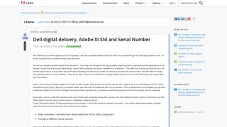 Dell digital delivery, Adobe XI Std and Serial ... | Adobe ...