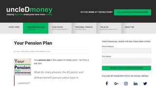 Your Pension Plan - Uncle D Money