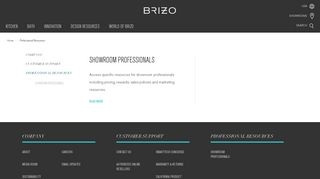 Professional Resources : Brizo