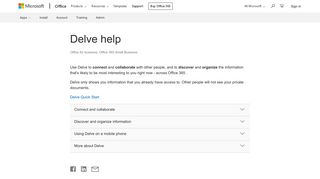Delve help - Office Support
