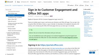 Sign in to Dynamics 365 for Customer Engagement apps and Office ...