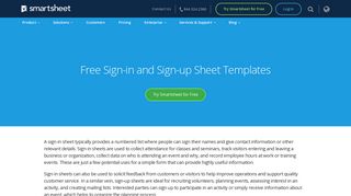 Free Sign-in and Sign-up Sheet Templates | Smartsheet