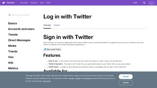 Sign in with Twitter - Twitter Developers