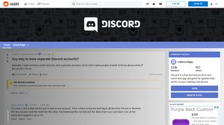 Any way to have separate Discord accounts? : discordapp - Reddit