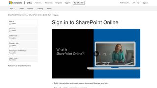 Sign in to SharePoint Online - SharePoint - Office Support - Office 365