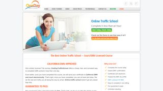 Online Traffic School - DMV Approved Course - $7.95