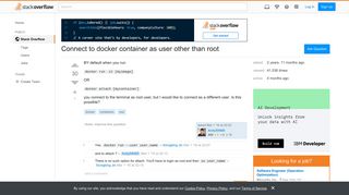 Connect to docker container as user other than root - Stack Overflow