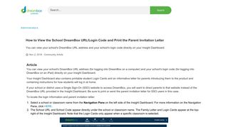 dreambox school code login