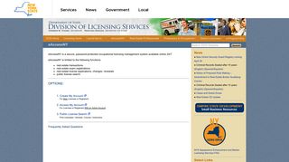eAccessNY - NYS Division of Licensing Services