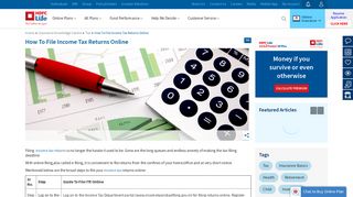 Guide on How to File Income Tax Returns Online - HDFC Life
