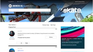 skate 3 xbox one ea servers not available