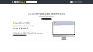 EasyAdBuilder v2.0 Login - www.easyadbuilder.com insights - Netho.me